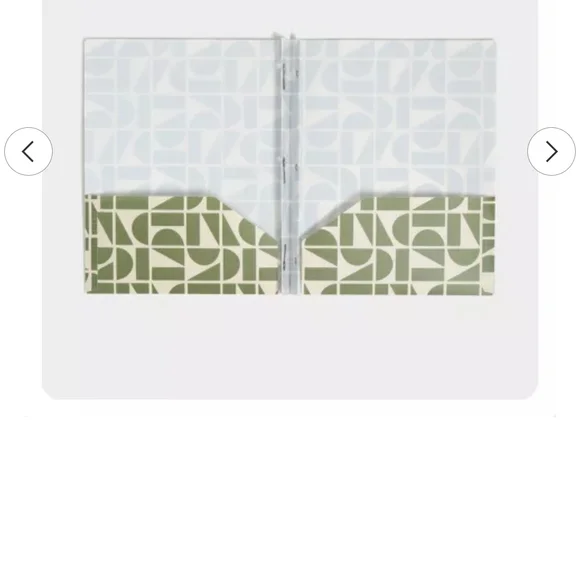 Green Geometric Pattern Folder - Picture 3 of 5
